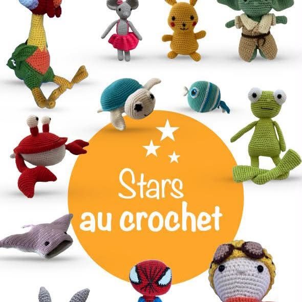 Personnages et animaux marins au crochet
